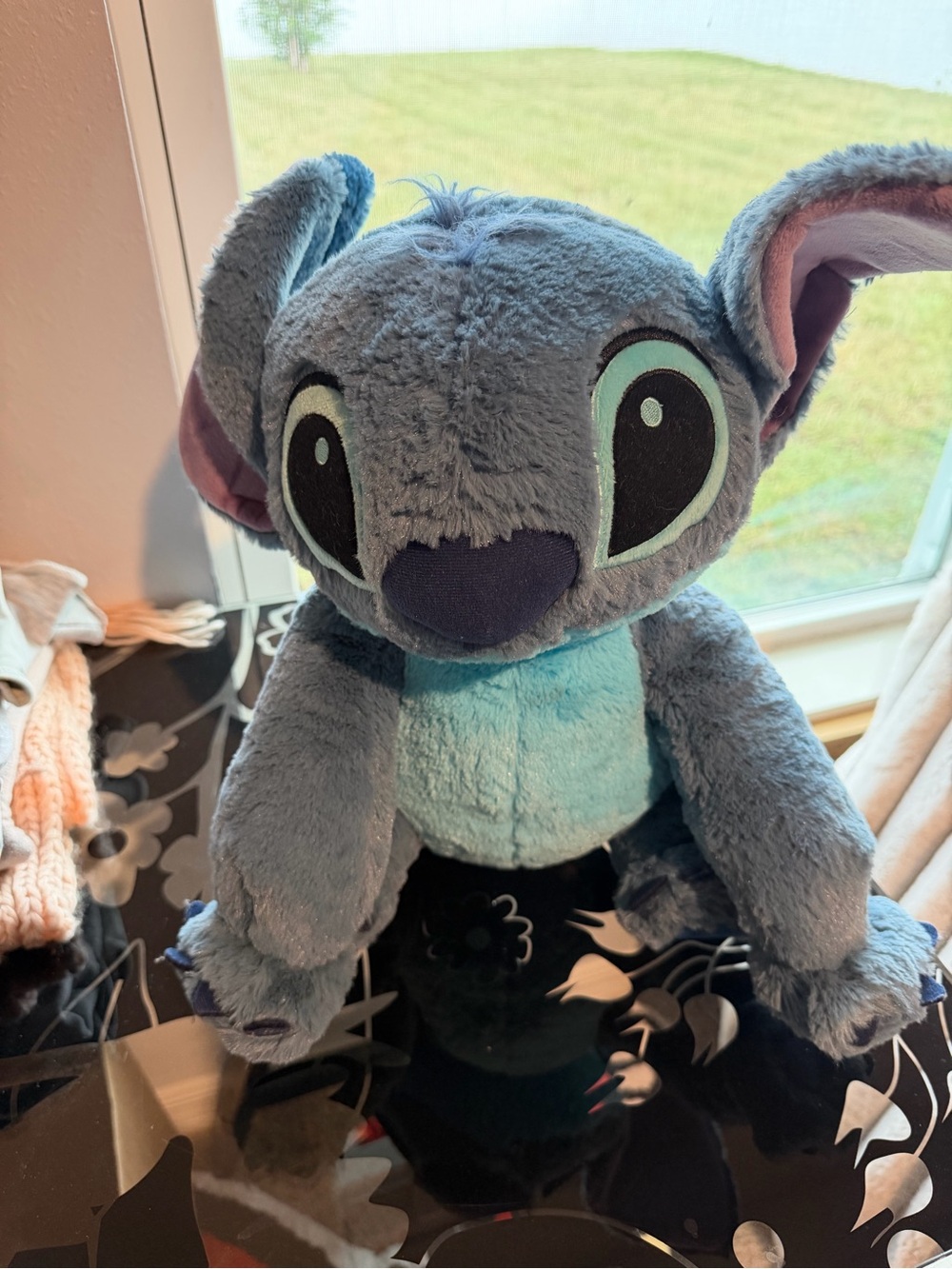 Disney Blue Stitch Plush - Soft Light & Dark Blue Plush